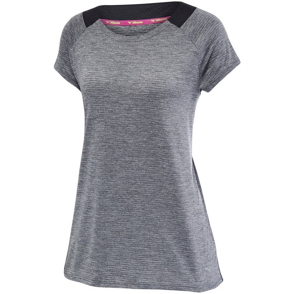 Camisetas Mizuno Lyra Mujer Negras España GOYD-36798